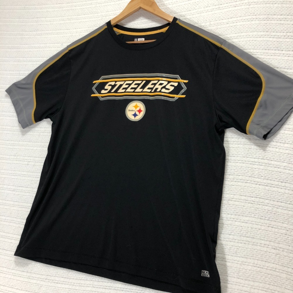 Team Apparel Steelers T-Shirt NFL Football Gray Sleeve‎ XL/XG